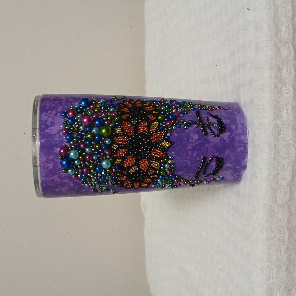 Handmade rhinestone tumbler